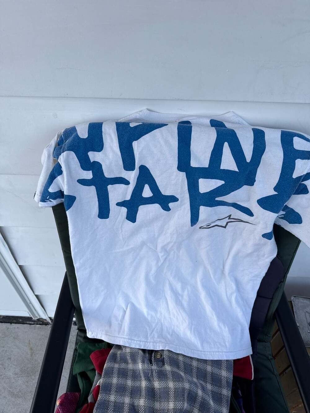 Alpinestars Large Graffiti Logo Graphic T-Shirt White Blue